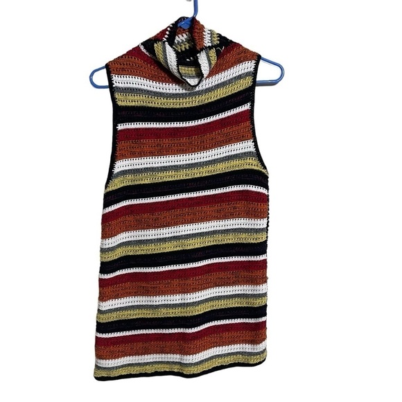 Free People crochet mock neck sleeveless tunic womens size XS - Picture 1 of 8